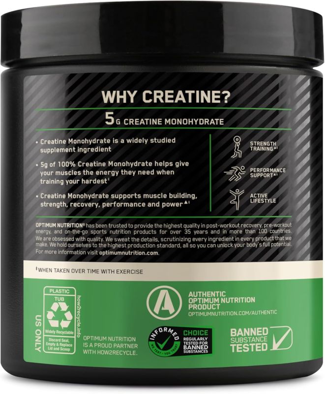 optimum nutriution creatine monohydrate 300 გრ